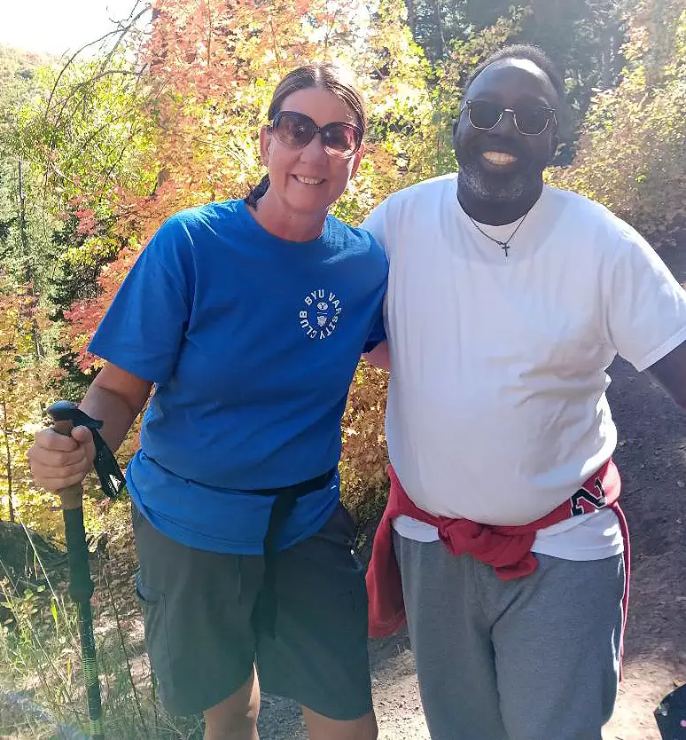 Krissy Miller and Shiller Joseph on a trail hike that marked the beginning of an extraordinary journey—one that would ultimately save Shiller’s life.