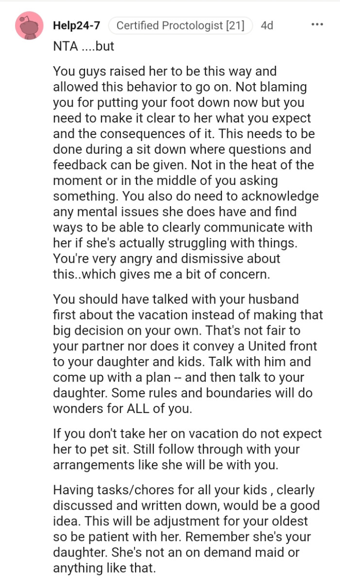 The OP needs to acknowledge any mental health issues her daughter might have.