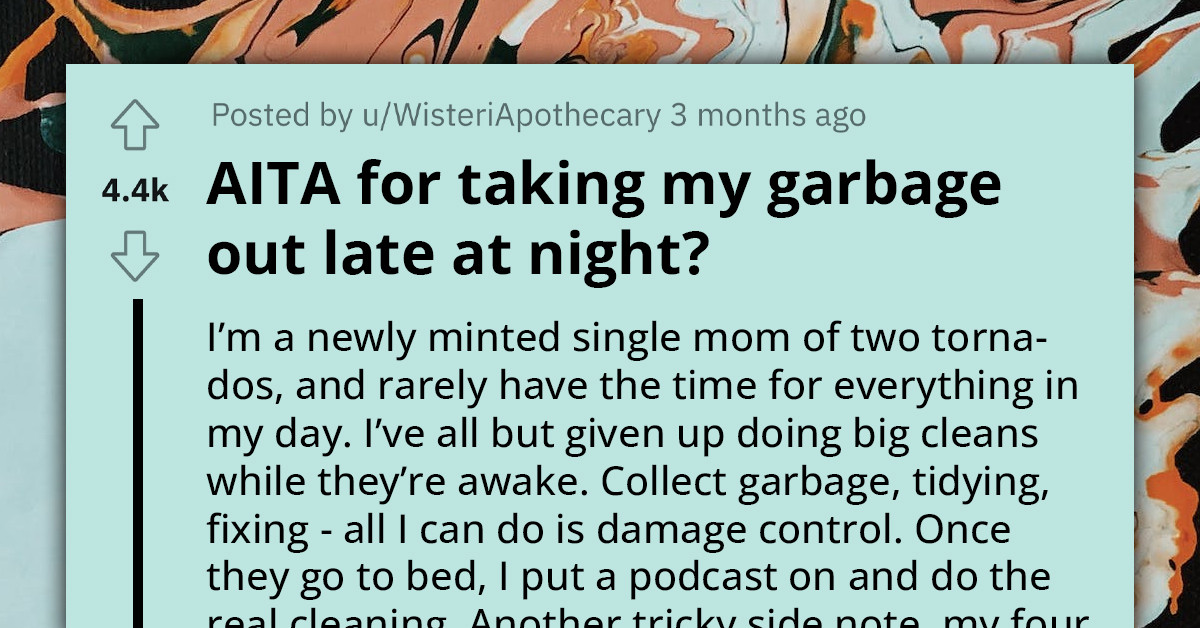 Single Mother's Neighbor Complains About Her Taking Out The Trash Late At Night And Making Too Much Noise