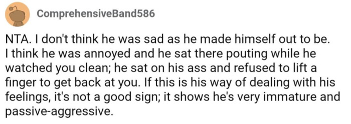 OP's boyfriend is definitely immature