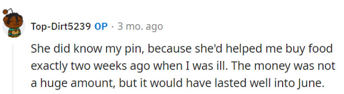 Now it's a trust betrayal with a sour aftertaste.
