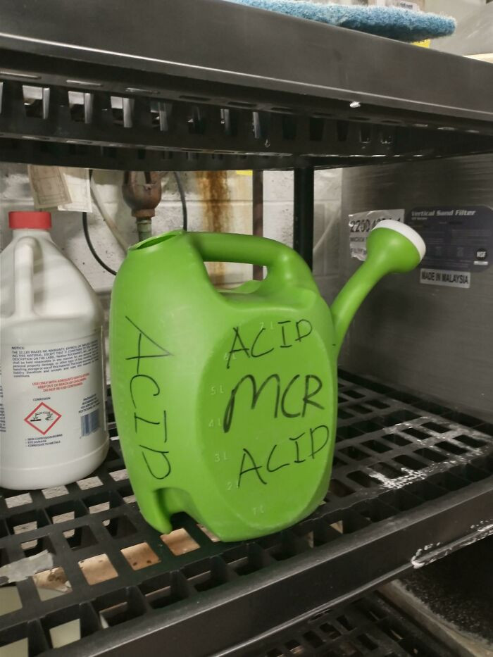 11. Something Tells Me Y'all Might Appreciate The Acid Watering Can At My Work