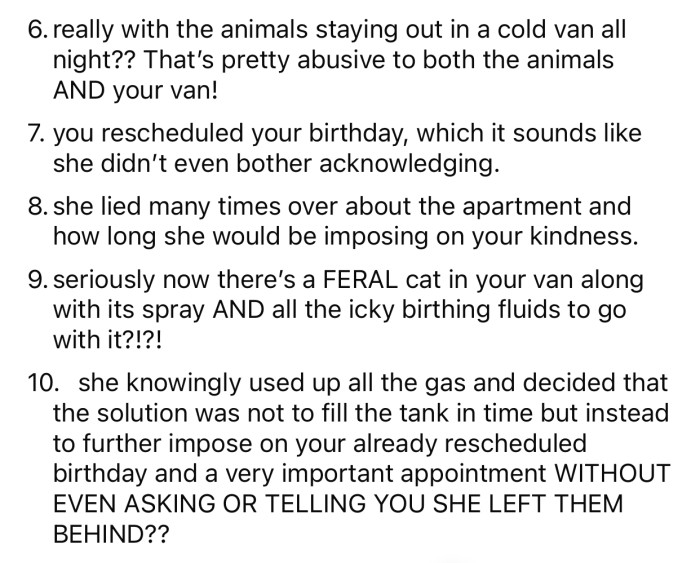 The list goes on and on...