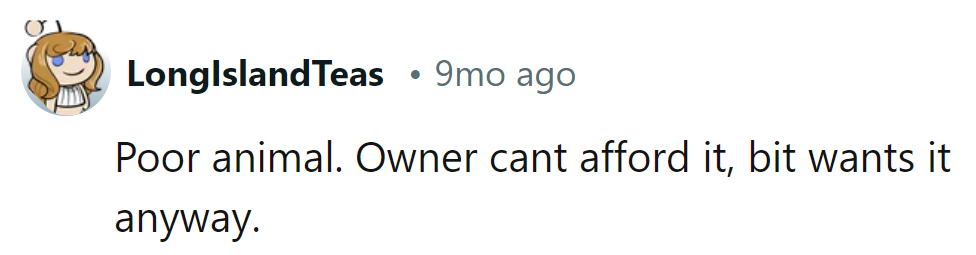 Looks like the pet's bank account is richer than its owner's!