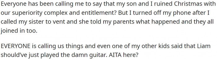 The family is now angry.