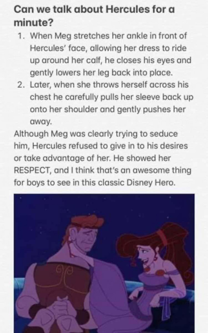 6. The real heroic impact Hercules made is when he demonstrated what respect truly is.