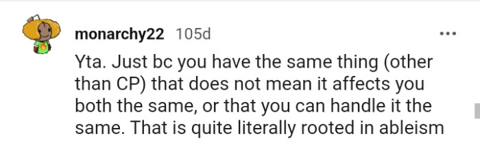 That is quite literally rooted in ableism