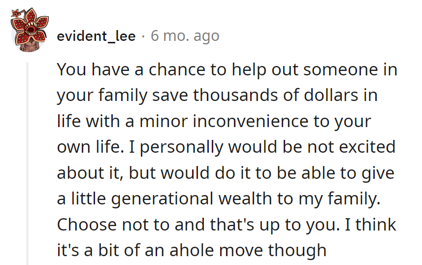 Generational wealth or personal space? The great dilemma: a few bucks saved, a few headaches gained.