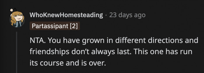 They are fundamentally different people at this point in their lives. It looks like their lifestyles are incompatible with each other, and that's okay.