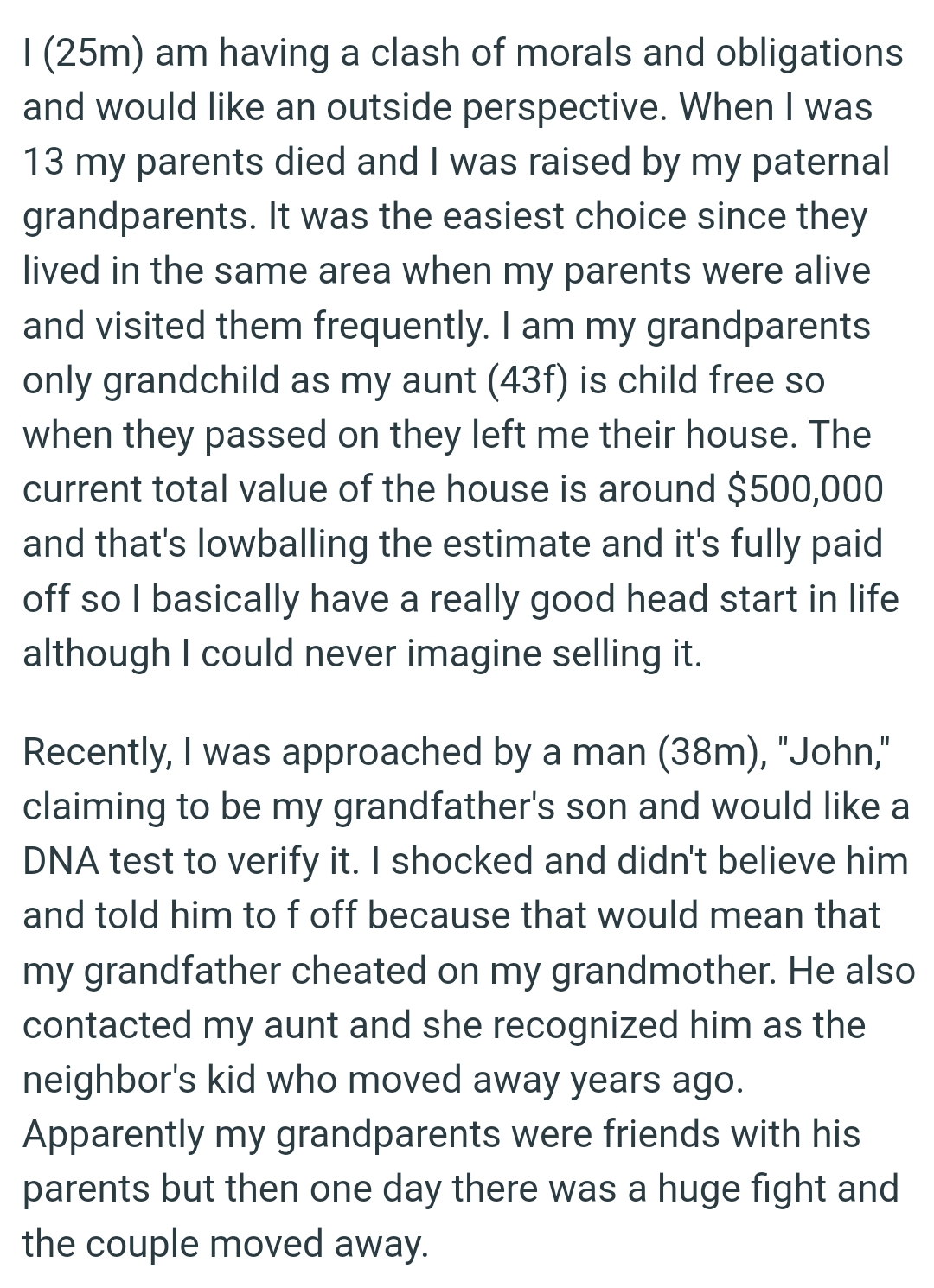 The current total value of the house is around $500,000