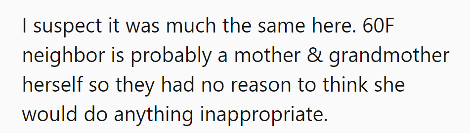 Sounds like a case of experienced moms bonding over potty training tactics...