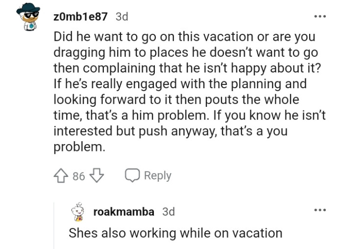 Is he really engaged with the planning and looking forward to them?