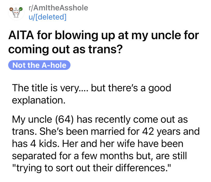 Here's the original post by a Reddit user who later deleted their account:
