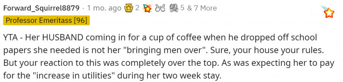 The first comment stole the show, clearly deeming her as the TA in the situation.