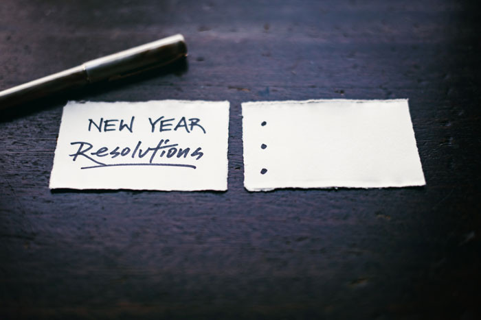 Make resolutions for the upcoming year.