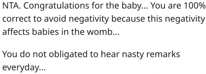 20. Negative comments affect children in the womb.