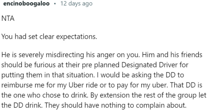 Clear Expectations Were Set, and the Boyfriend Is Misdirecting His Anger