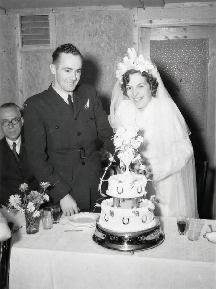 "Alice Williams And Robert Wallace On Their Wedding Day, 1945"