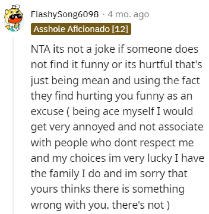 It's not a joke if someone's not laughing