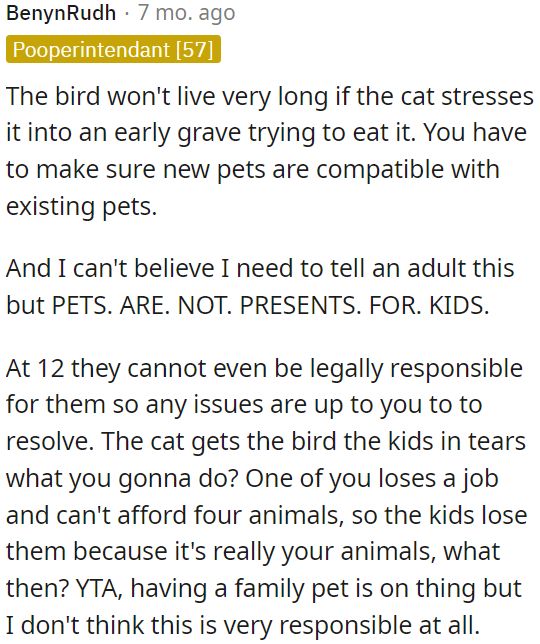 They need to ensure new pets are compatible with existing ones to avoid stress and potential harm.