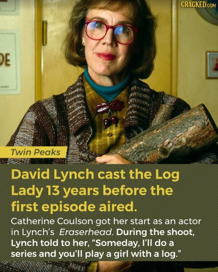 2. The Log Lady in Twin Peaks