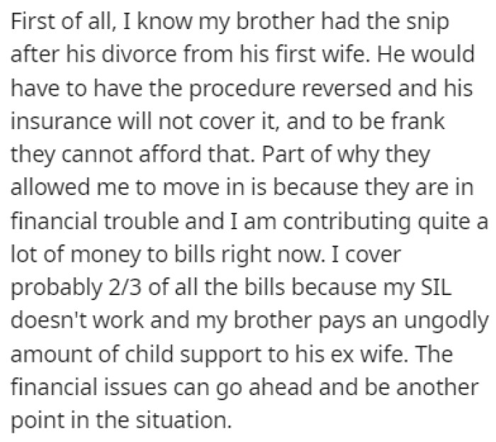 OP's sister-in-law has baby fever and they've been thinking about having another baby