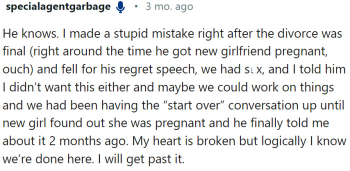 OP admits she made a mistake.