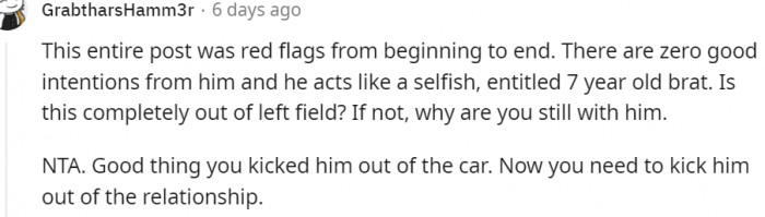 15. Zero good intentions from his end