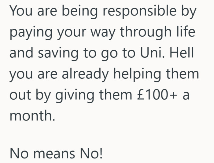 Paying your way and planning for uni is not selfish. Sometimes the hardest boundary is the one you set with family.