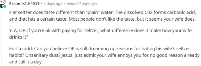 7. Admit your wife annoys you for no good reason