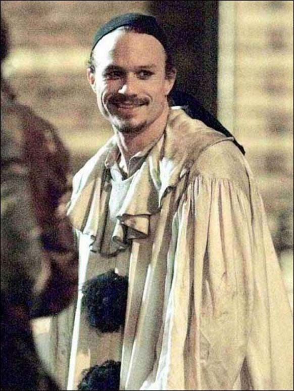 11. Heath Ledger's final grin on the set of ‘The Imaginarium of Doctor Parnassus.’ He died from a painkiller overdose shortly after.