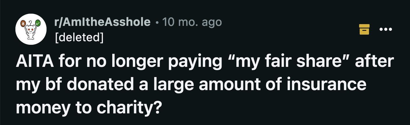 OP tried to explain to her boyfriend why they needed the money. She said he could donate a portion of it but should allocate most of the funds for their needs.