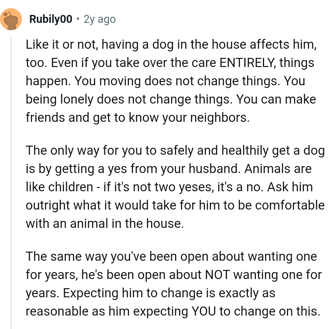 Getting a yes from the husband