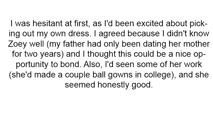 I agreed because I didn't know Zoey ...