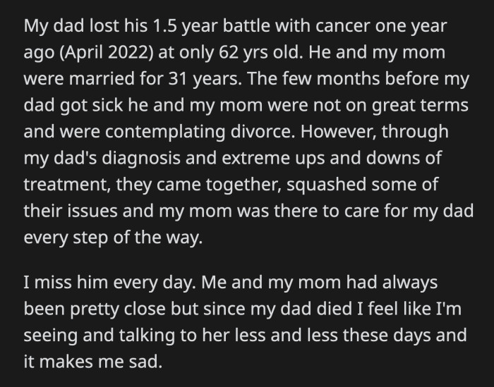 OP knows that no one in their family, except for her mom, enjoys being around this boyfriend