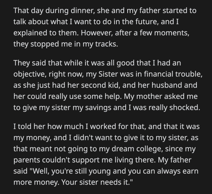 They argued, and OP stayed in his room.