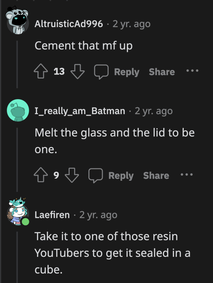 It will look like an award for OP's ingenuity and a memorial for the roommate's favorite snack