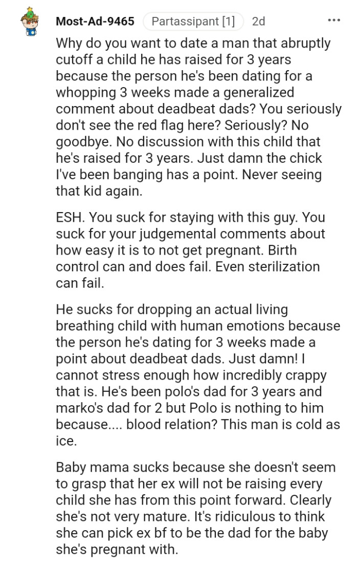 The OP sucks for staying with her boyfriend