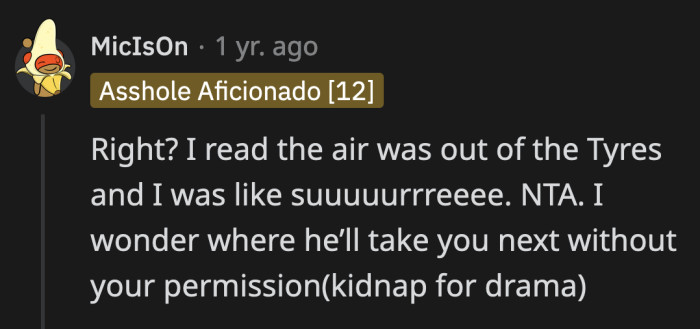 All 4 tires suddenly deflated? Sure. It must be the raccoons.