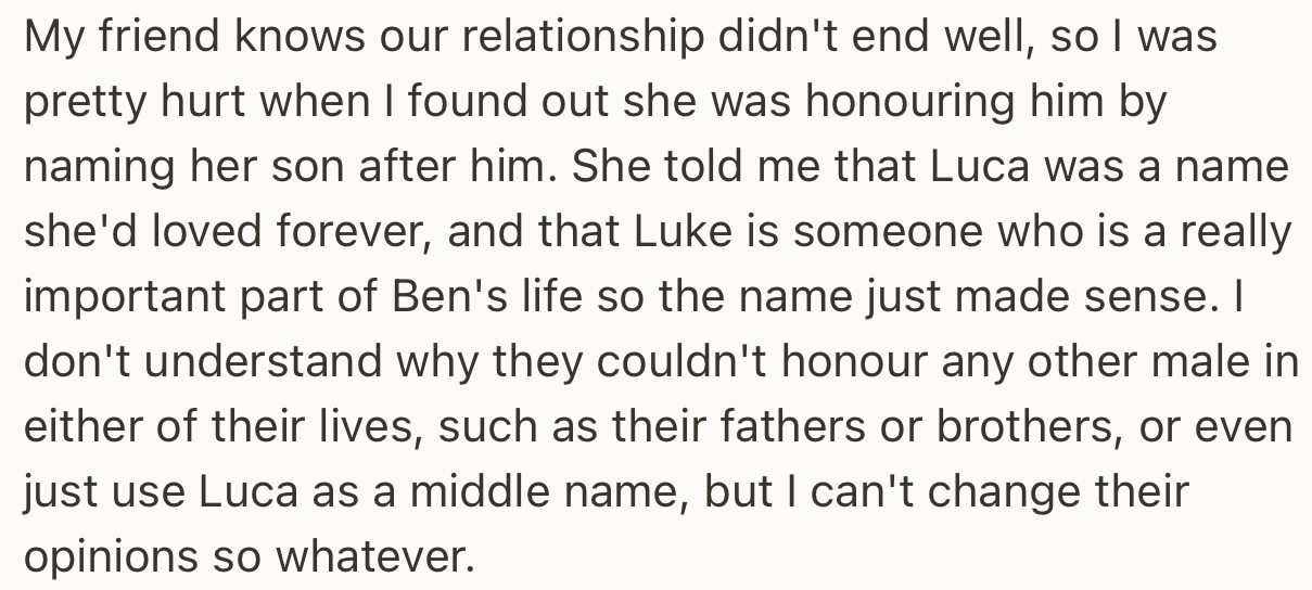 Despite the OP’s friend’s explanations, she couldn’t shake off the hurt she was feeling.