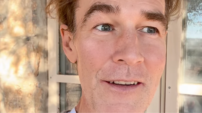 James Van Der Beek speaking on camera, reflecting on health journey and fresh starts.