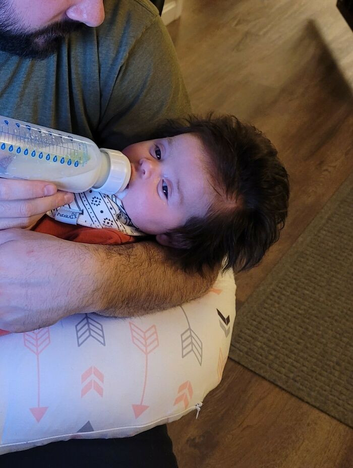 "The Amount Of Hair My Daughter Had At 2 Months Old!"