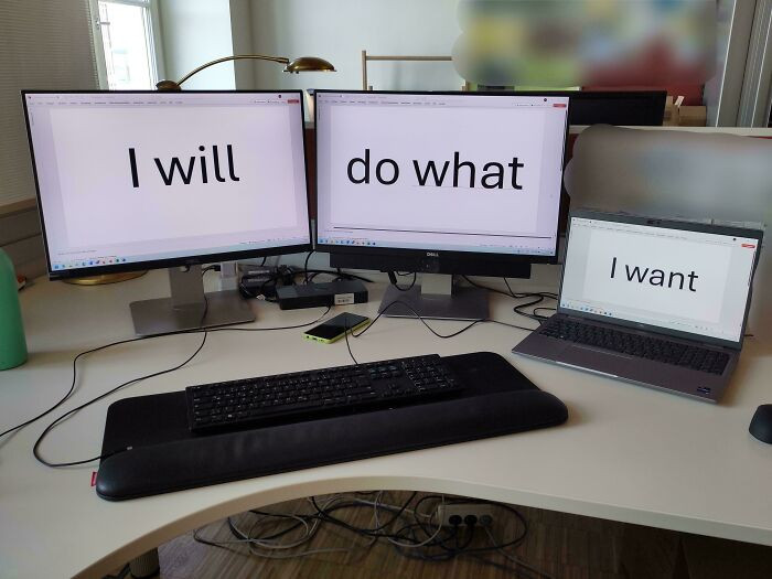 "It Said We're Not Allowed To Use The Laptop As A Third Monitor. I Do It Anyway"