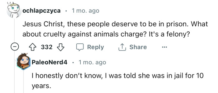 “Jesus Christ, these people deserve to be in prison.”