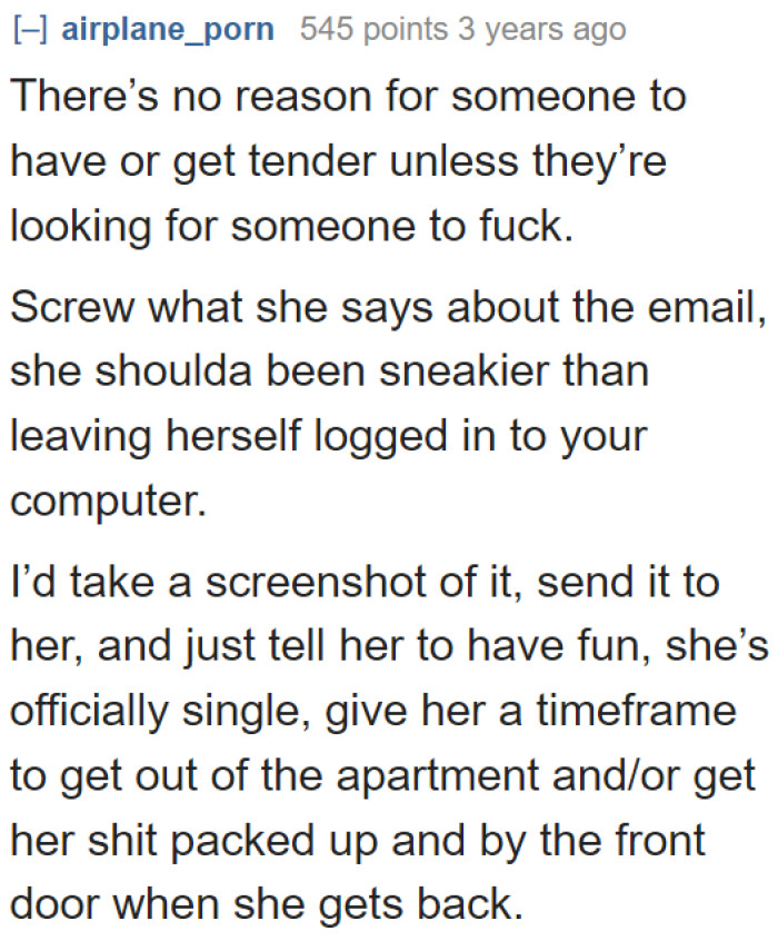 The majority of Redditors believe he should end the relationship.