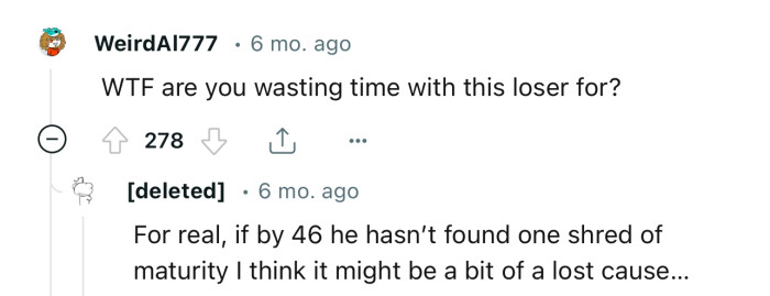 According to this Redditor, OP should have been out the door long ago