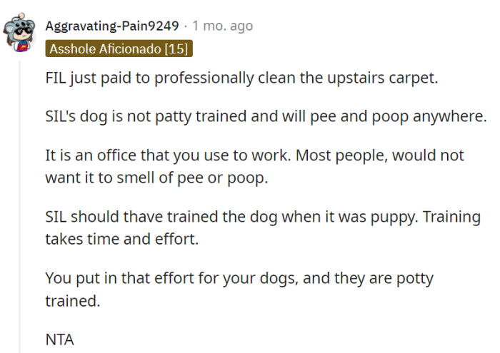 Keeping an office smelling fresh is common sense; it's a workspace, not a pet's potty!