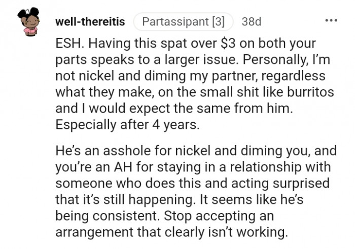 It seems like he's being consistent