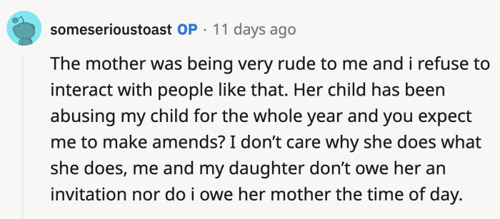 We can kind of see where the six-year-old bully gets her attitude from.