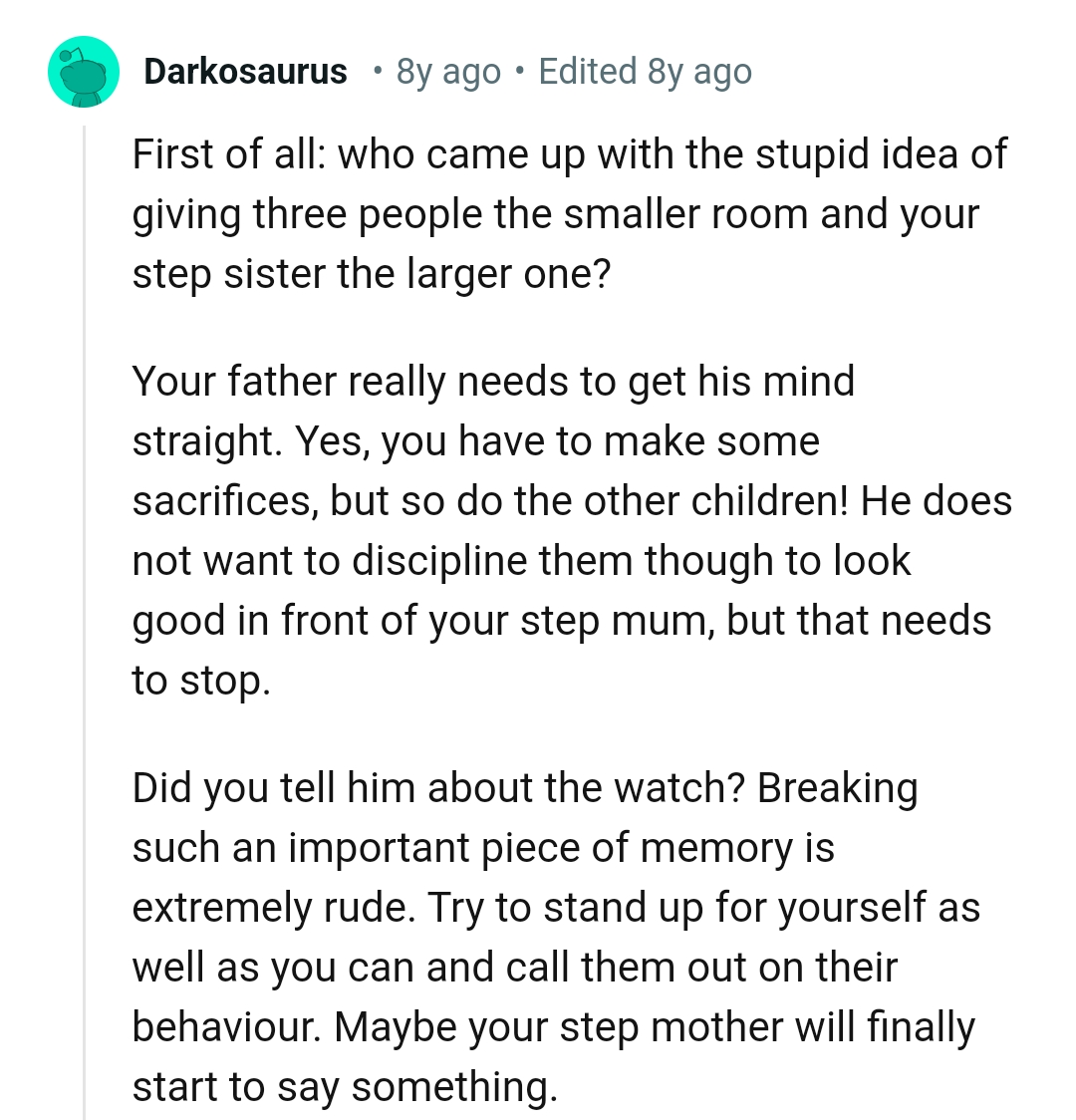 OP's father really needs to get his mind straight